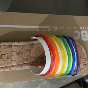 BC footwear multi color slippers